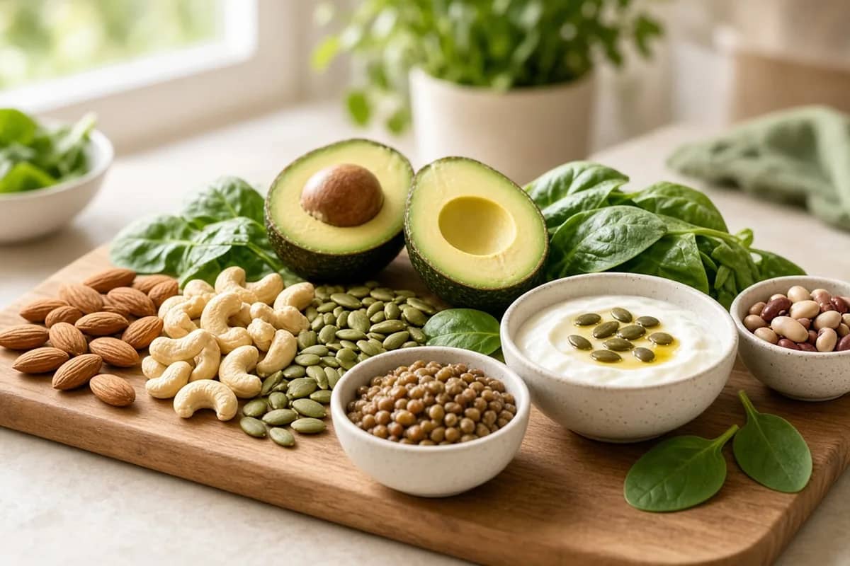 غذاهای غنی از منیزیم؛ آجیل، سبزی و حبوبات