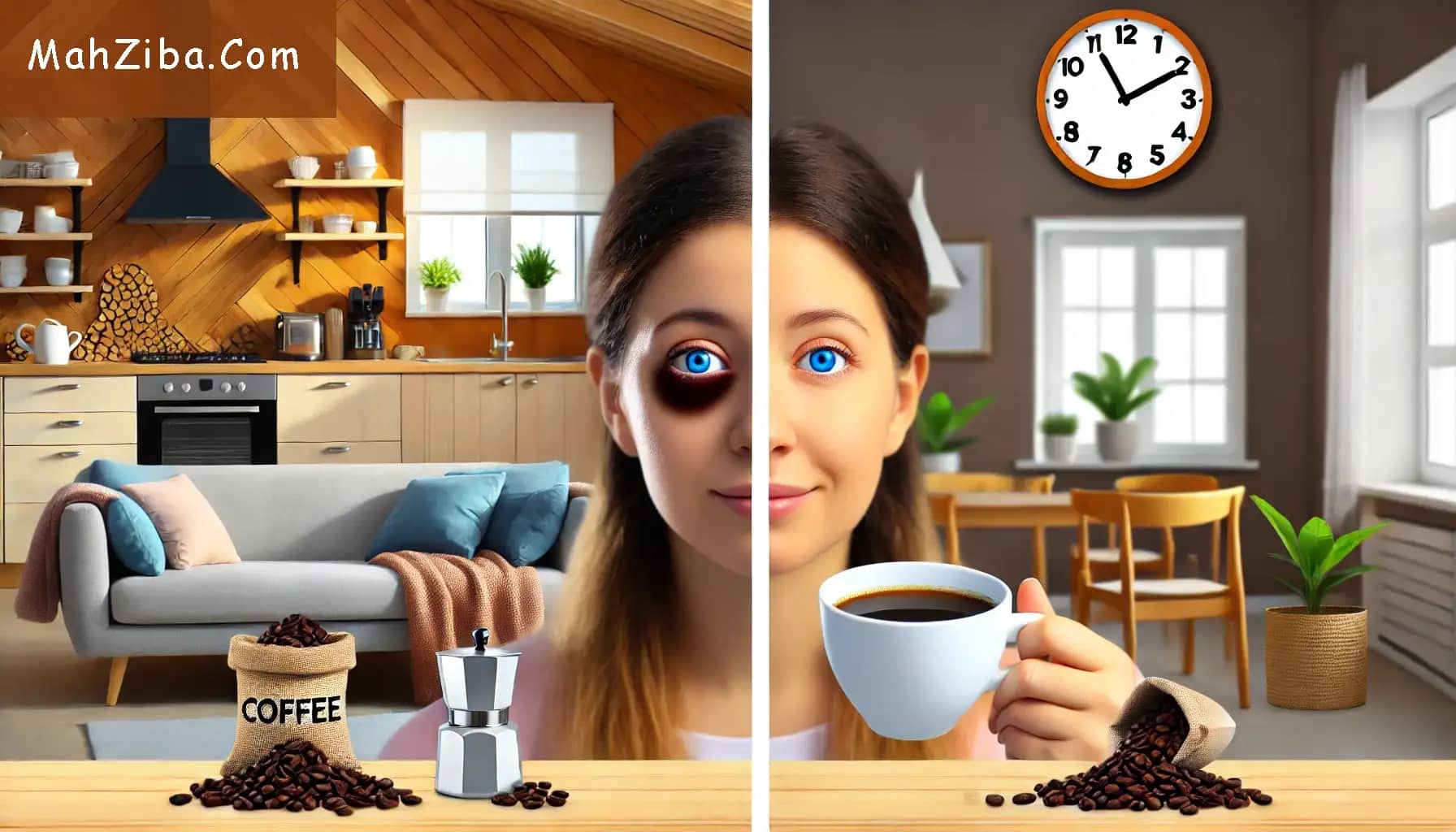 قهوه یا کافئین برای تیرگی دور چشمcoffee for the darkness around eyes