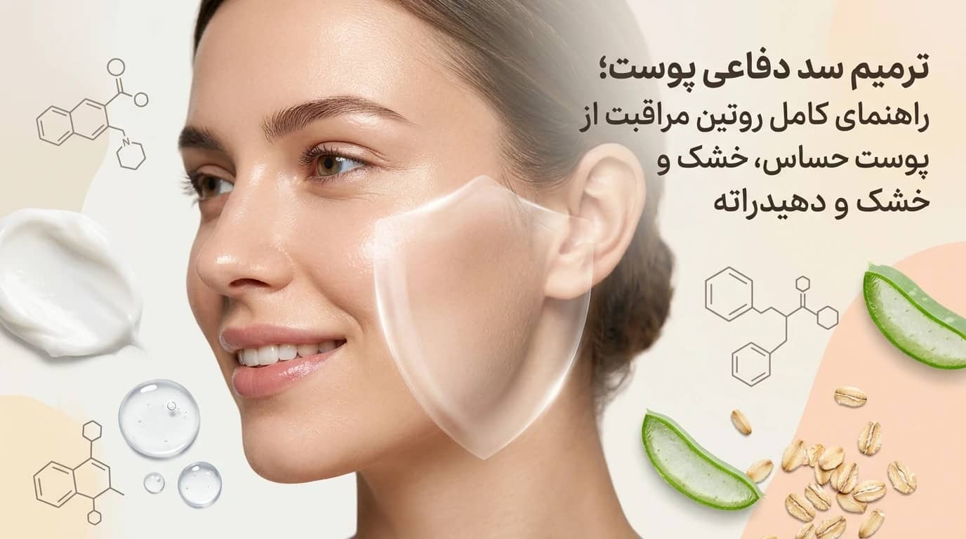 ترمیم سد دفاعی پوست؛ راهنمای کامل روتین مراقبت از پوست حساس، خشک و دهیدراته