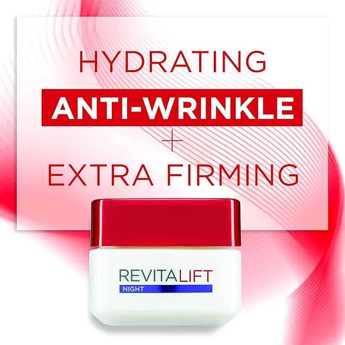 کرم ضد چروک و جوانساز و کلاژن ساز لورئالL’Oreal Paris Revitalift Anti-Wrinkle + Firming Night Cream