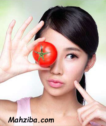 گوجه فرنگی برای درمان تیرگی های اطراف چشم و پوست
