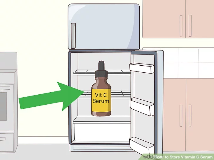 نگهداشتن سرم ویتامین سی در یخچال ( قرار دادن یا گذاشتن )